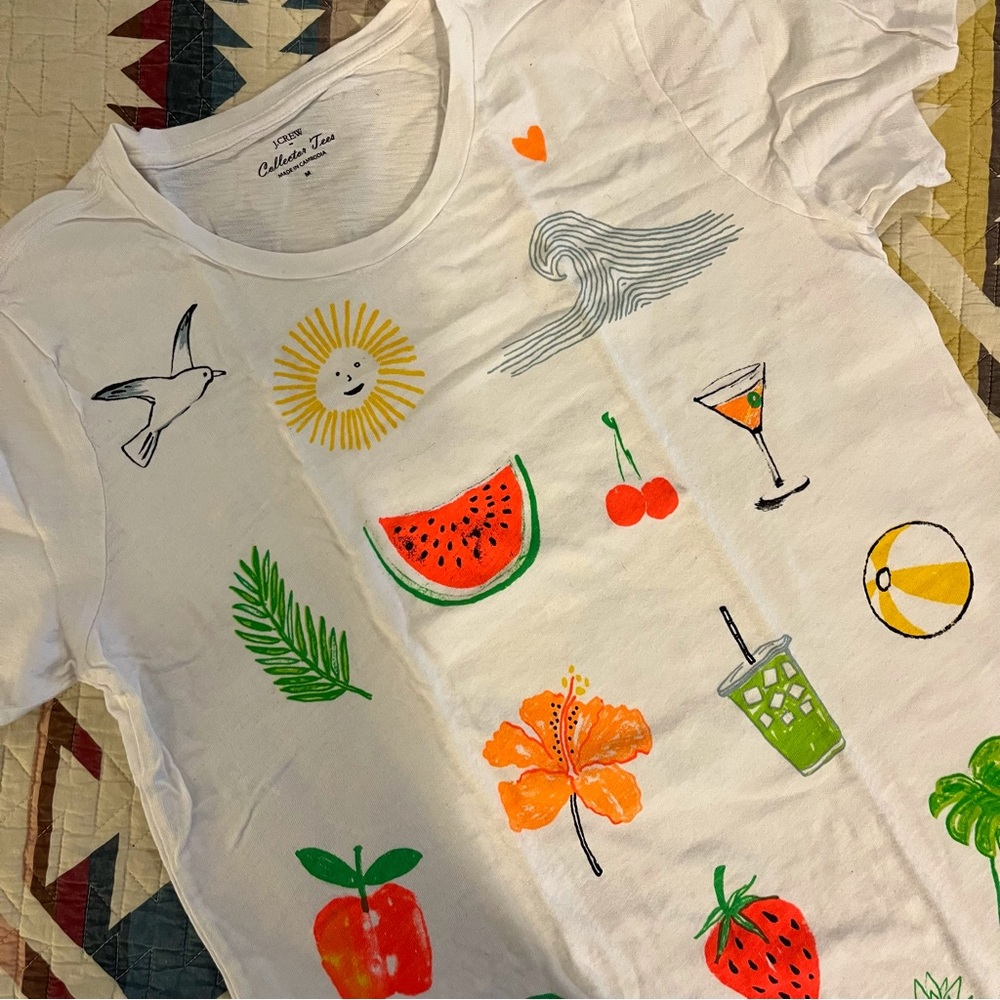 J. Crew Summer Print Tee